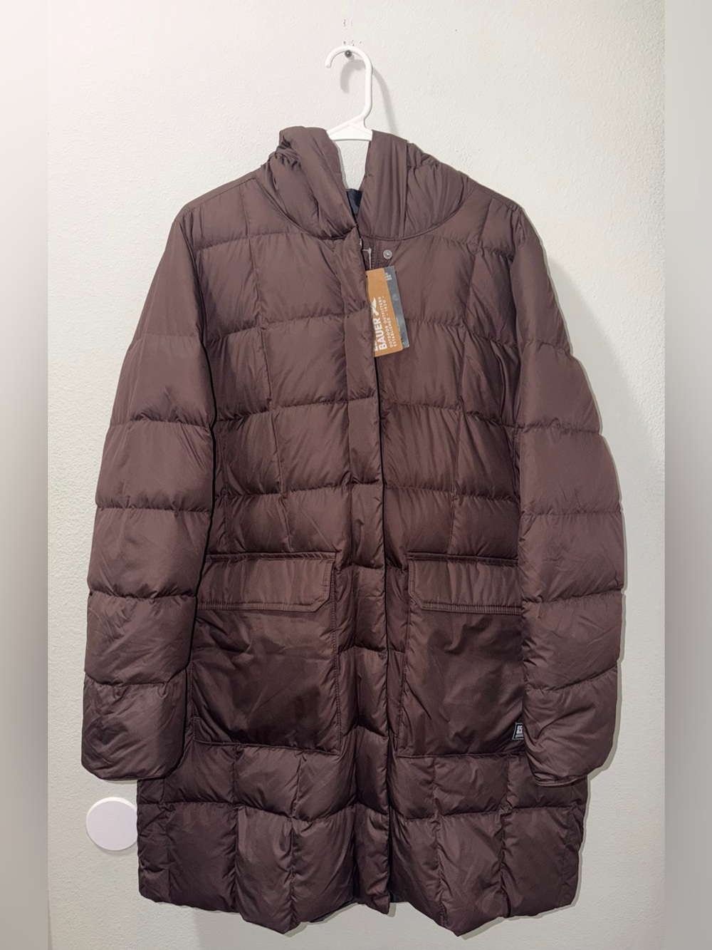 Eddie Bauer Women's Yukon Down Parka Coat 650 Fill Power Puffer Jacket Brown XL